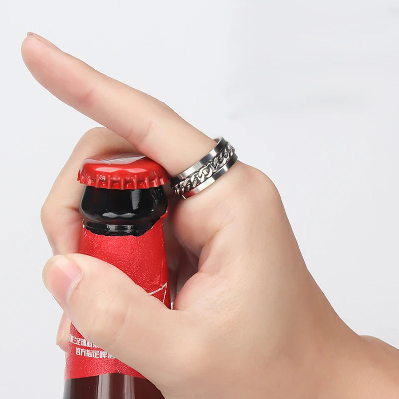 Black Punk Rock Biker Ring Wedding Ring