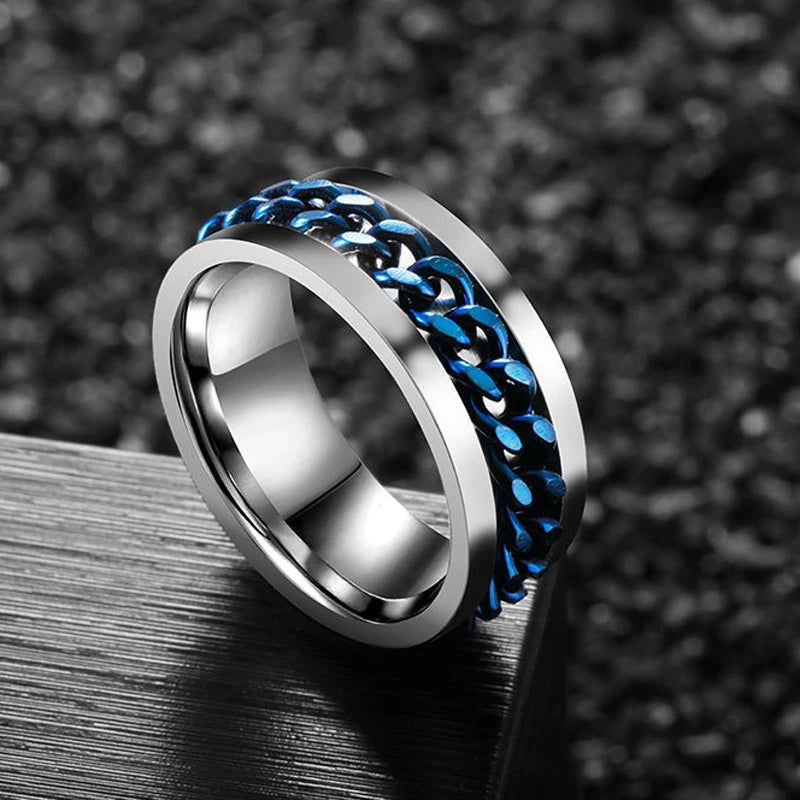 Black Punk Rock Biker Ring Wedding Ring