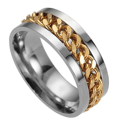 Black Punk Rock Biker Ring Wedding Ring