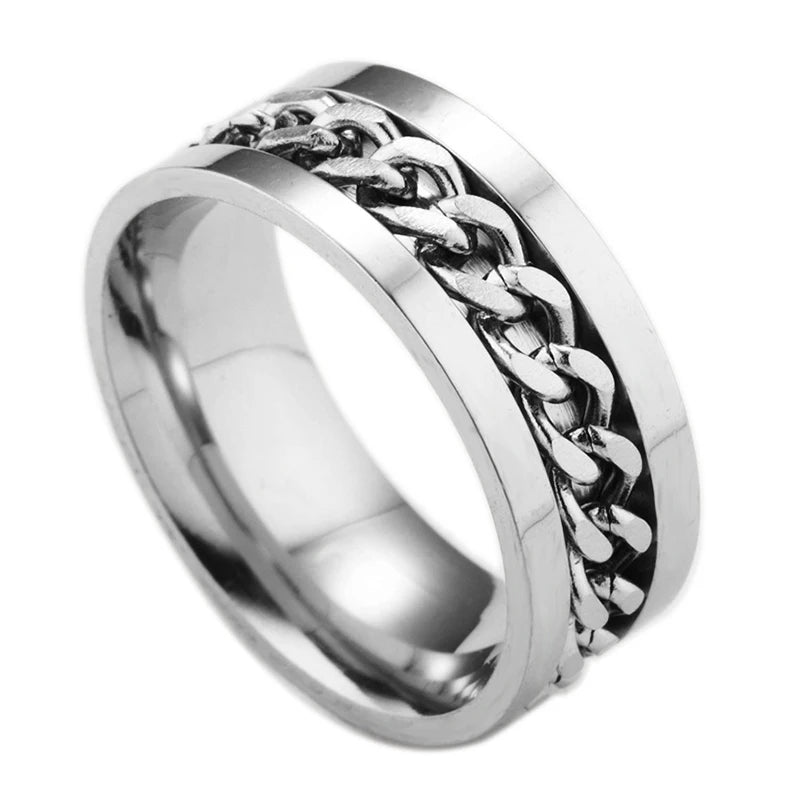 Black Punk Rock Biker Ring Wedding Ring