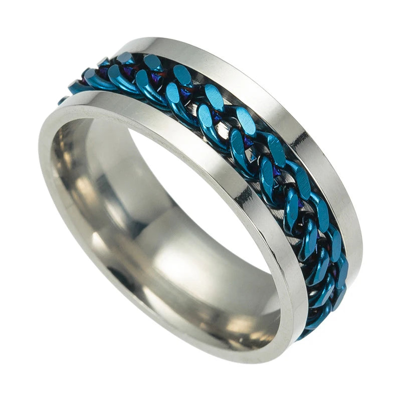 Black Punk Rock Biker Ring Wedding Ring