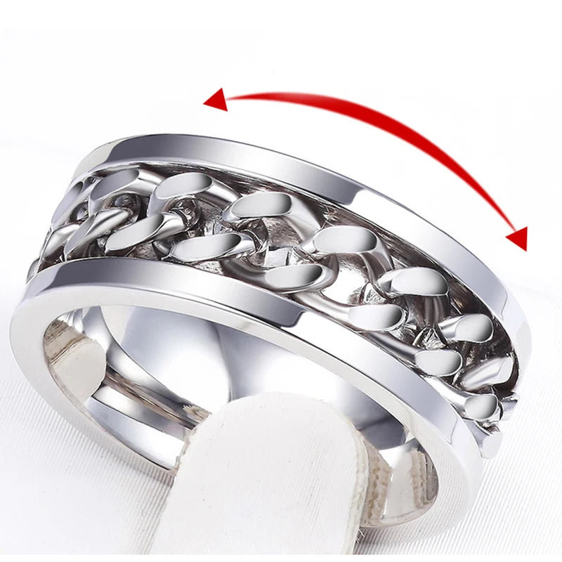 Black Punk Rock Biker Ring Wedding Ring