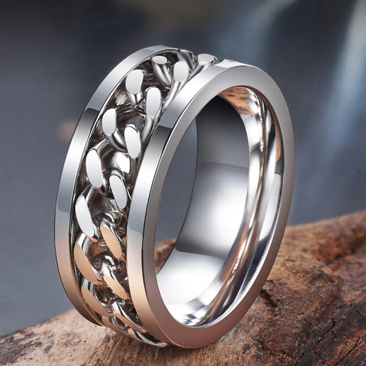 Black Punk Rock Biker Ring Wedding Ring
