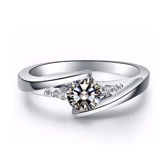 Silver Plated Stainless Steel Rings For Women | Square Cubic Zircon Ring | Jewelry Accessories Wholesale Size 5-10
